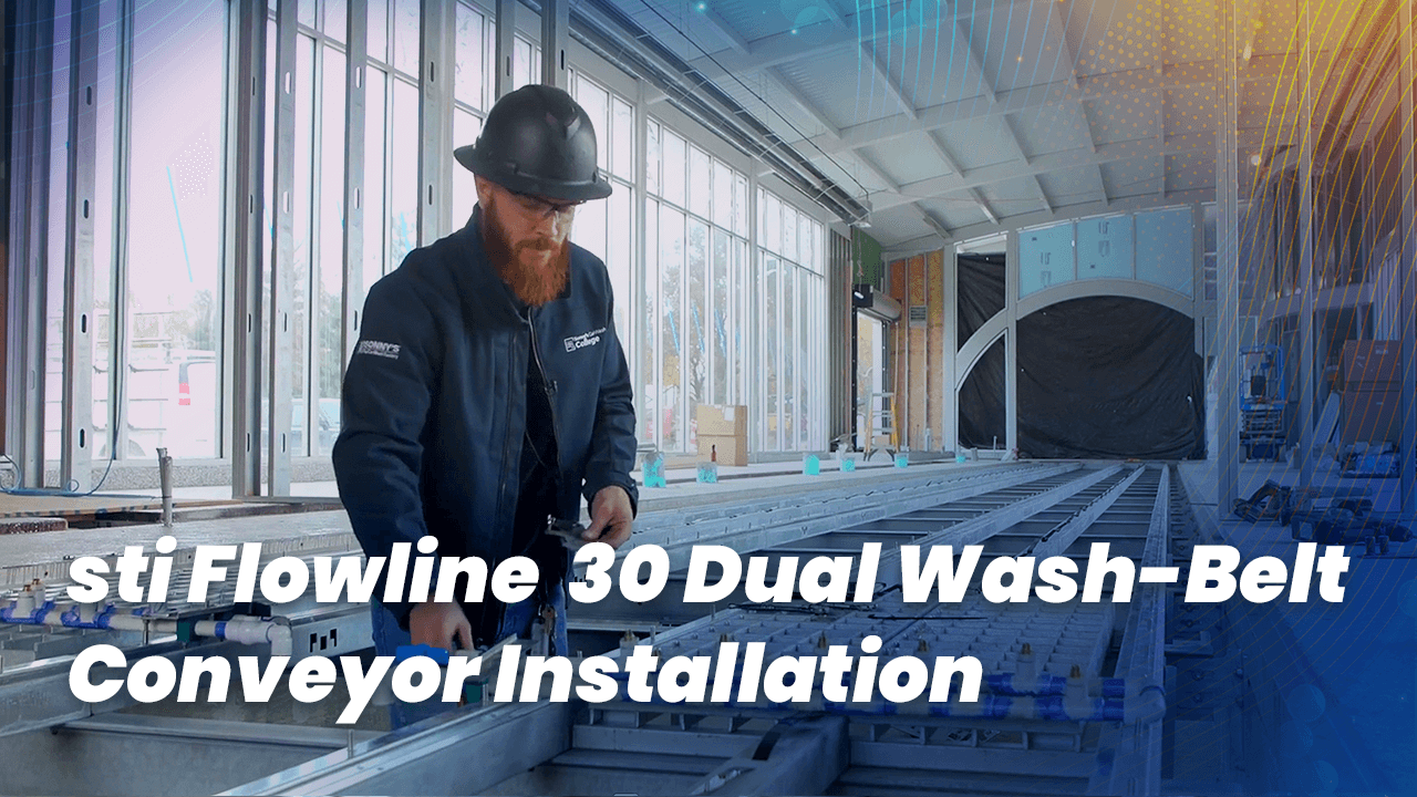sti Flowline Wash-Belt Conveyor Installation